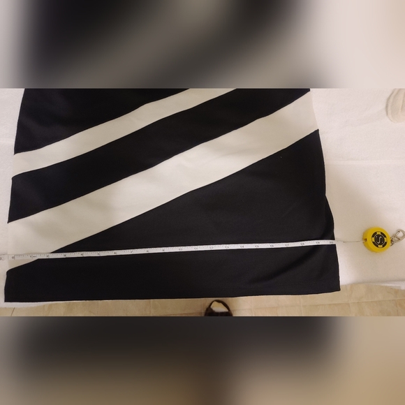 ISCA Black&White Colorblock Wave Graphic Shift Dress Size XL - Picture 9 of 12